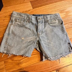 Levi light denim cutoffs, red tag